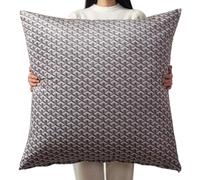 Square Extra Large Cushion Covers 70x70,80x80cm,Super King Size Pillow Cases Soft Throw Pillow Cover with Invisible Zipper Decorative pillowcases for pillows Sofa(Color:Beige Gray,Size:80x80 cm (1PC))
