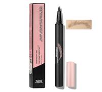 Square Eyebrow Pen with Fine Tip and Natural Brown Shade for Hair-Like Strokes - Waterproof, Quick-Drying Formula in Sleek Black Casing for Long-Lasting, Defined Brows and Easy Shaping