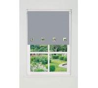 Square Eyelet Edge Roller Blind (165cm Drop) 120cm Light Grey