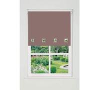 Square Eyelet Edge Roller Blind (165cm Drop) 120cm Mocha
