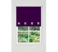 Square Eyelet Edge Roller Blind (165cm Drop) 70cm Aubergine | Aubergine daylight roller blind with square eyelet finish. 70cm width x 165cm drop. Filters light with a modern design.