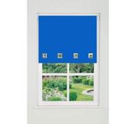 Square Eyelet Edge Roller Blind (165cm Drop) 85cm Blue