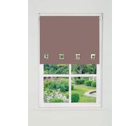 Square Eyelet Edge Roller Blind (165cm Drop) 90cm Mocha