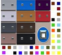 Square Eyelet Roller Blind Easy Fit Trimable Home Office Window Blinds (Blue, 150cm x 165cm (59" x 65"))