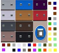 Square Eyelet Roller Blind Easy Fit Trimable Home Office Window Blinds (Blue, 60cm x 165cm (23.6" x 65"))