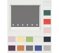 Square Eyelet Roller Blind Easy Fit Trimable Home Office Window Blinds (Grey, 60cm x 165cm (23.6" x 65"))