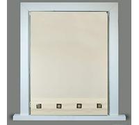 Square Eyelet Roller Blind Easy Fit Trimable Home Office Window Blinds (Ivory/Cream, 90cm x 165cm (35.4" x 65"))