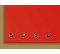 Square Eyelet Roller Blind Easy Fit Trimable Home Office Window Blinds (Red, 120cm x 165cm (47.2" x 65"))