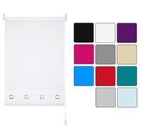 Square Eyelet Roller Blind Easy Fit Trimable Home Office Window Blinds (White, 120cm x 165cm (47.2" x 65"))