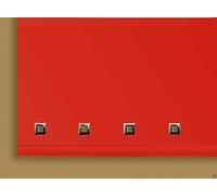 Square Eyelet Roller Blind Eyelet Edge Trimmable Window Blinds (90 x 160, Red)