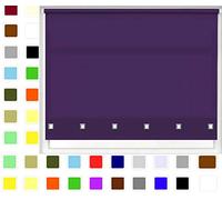 Square Eyelet Roller Blind Light Filtering Window Shade Child Safe Easy Fit Design Trimmable Ideal for Bedroom, Living Room Kitchen Campervan Caravan & Office (Aubergine, 120cm x 165cm (47.2" x 65"))