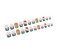 Square Fake Nails Patrick's Day Press On Nails Artificial False Glues On Designs French Tips Patrick's Day Press Nail