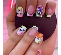Square False Nails Halloween Press On Full Cover Artificial French Tips Fake For Decoration Stick On Nail
