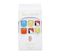 Square False Toenails Press On Toenails Fake Toenails With Glue Cute Dog Decals Stick On Toenails for Women Girls Manicure Art Glue On Toe Nails 24pcs/set
