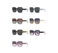 Square Fashion Glasses 7 Pack PC Frame V Logo Metal Decor Tint Lens Bulk Set Outdoor Driving Beach Vacation Decorative