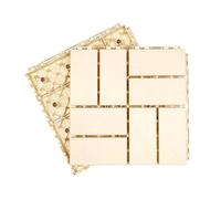 Square Faux Wood Plastic Flooring Patio Deck Tile, 12x12in Interlocking DIY Composite Tile - All Weather - For Porch Pool Balcony Backyard(White,8pcs)