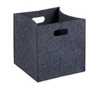 Square felt basket Collapsible Tote Anthracite Organizer 23 L Lightweight