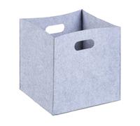 Square felt basket Multi-Purpose Fabric Bin Grey Toy Organizer 23 L 2 Handles
