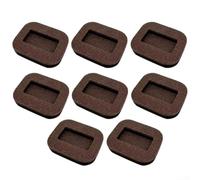 Square Felt Foot Cups for Chairs and Cabinets 8 Pack to Limit Sliding and Avoid For Floor Abrasions on Hard Surfaces at Home or Work (Brown)