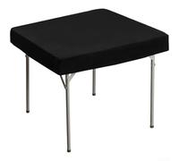 Square Felt Table Cover, 34x34 Inches Polyester Gaming Mat Non Slip Design for Card and Board Games, Black for Home