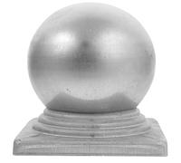 Square Fence Post Cap Ball Shape Zinc Steel Cover Silver 120mm | Solid Thickness Finish, Helps Prevent Weathering, Modern Minimalist Style for Corridors, Gate Entrances and Property Fencing