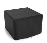 Square Fire Pit Cover Brazier for Propane 210D Waterproof Dust 54x54x89cm(Black,79x79x61cm)