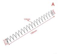 Square Flat Spring, 1.0 mm Wire Diameter, Metal Spring for Industrial Tools, Machinery, and Toy Applications - 1.0×7×21×190(A)