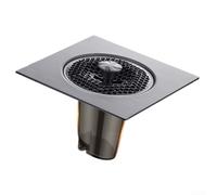 Square Floor Drain Shower Strainer, Filter Basket, 304 Stainless Steel Gnat Proof, Ultra-Slim Grey 10x5x5cm