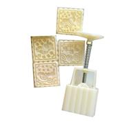 Square Flower Moon Cakes Press Molds Cookie Stamp Chinese MidAutumn Moon Cakes Maker Decorating Tool for Making Stamps and Cutter Press for Bakings Wedding