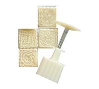 Square Flower Moon Cakes Press Molds Cookie Stamp Chinese MidAutumn Moon Cakes Maker Decorating Tool for Making Stamps and Cutter Press for Bakings Wedding