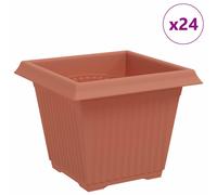 Square Flower Pot Plastic Modern Planter Garden Decor Indoor Outdoor vidaXL