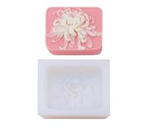 Square Flower Silicone Mold Craft Soap Plaster Art Carafer Craft Project Lightweight Design Silicone Soap Mold