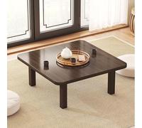 Square Folding Bamboo Coffee TableStylish MultiScenario Design Walnut Finish 50x50x32cm Perfect for Home Decor & Versatile Use