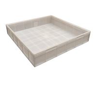 Square Food Grade Plastic Stacking Pizza Dough Bakery Trays - Commercial Quality! 10.1 Litre Stackable HDPE Containers - Chemical Resistant Boxes (10)