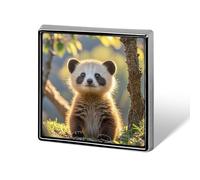 Square Foolish Cute Animal Brooch Classic Mini Pin 0.7 Inch Aluminum Alloy Lapel Pin Personalized Button Badge for Backpack Hat Suit Jacket Clothing Decoration
