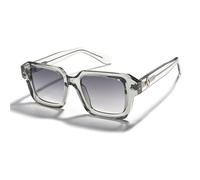 Square Frame Polarized Sunglasses Retro Men Women UV Protection Fashion Sunglasses with Sun Visor on Temple, C4, 153*153*52 mm