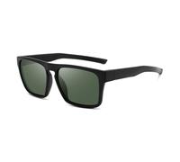 Square frame sunglasses for men driving hundred with polarised sun glasses UV400(Green)