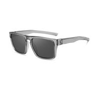 Square frame sunglasses for men driving hundred with polarised sun glasses UV400(Grey)