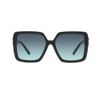 Square Frame Sunglasses with Feminine Details - female - Tiffany - Sunglasses - Black - 57 MM - Accessories 57 MM