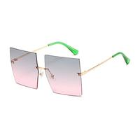 Square Frameless Metal Fashion Men's and Women's Holiday Sports Driving Sunglasses (Color : 6, Size : 1)(5)