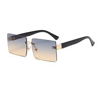 Square Frameless Street Style Sunglasses for Men and For Women, Internet Celebrity Outdoor Holiday Glasses