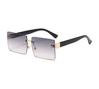 Square Frameless Street Style Sunglasses for Men and Women, Internet Celebrity Outdoor Holiday Glasses (Color : G, Size : Medium)(F)