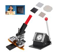 Square Fridge Magnet Maker Badge Maker Machine Button Press Machine,Photo Magnet Machine Cutter, With 1000 Pieces Of Consumables,For Decorate