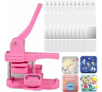 Square Fridge Magnet Maker Machine Kit, Square Button Maker Machine for Fridge Magnet, 50mm/2 inch DIY Pin Badge Button Press Machine with 100pcs Badge Supplies