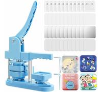 Square Fridge Magnet Maker Machine Kit, Square Button Maker Machine for Fridge Magnet, 50mm/2 inch DIY Pin Badge Button Press Machine with 100pcs Badge Supplies