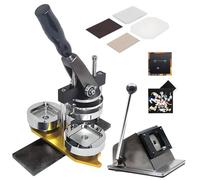 Square Fridge Magnets Badge Maker Machine, 50mm 100 Set Square Button Making Supplies DIY Square Photo Picture Badge Button, Gift Button, Team Badge, for Crafts and DIY Projects