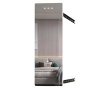 Square Full-length Mirror, Rotatable And Pull-out Aluminum Alloy Wardrobe Sliding Mirror 39.37in*15.75in With White Aluminum Alloy Frame(51.18in*15.75in)