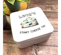 Square Funny Novelty Stinky Blue Cheese Personalised Cheese Storage Tin Personalised Gift | Custom Gift | Personalized Tin | Personalised Tins | Gift For Her | Gift For Him