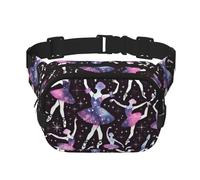 Square Galaxies-Ballet-Dancer Double-Layer Sport Fanny Pack Waist Pack Large Crossbody Waist Bag for Running Travel Walking