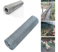 Square Galvanised Chicken Wire Mesh - 915mm x 15cm - 1" x 1" Holes - 0.9mm Wire Diameter Chicken Wire Mesh - Garden Farm Paddock Boundary Wire Stock Fence Livestock Fence for Pig Sheep Deer Cow Horse
